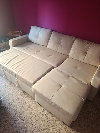 Sofá Chaise Longue Beige