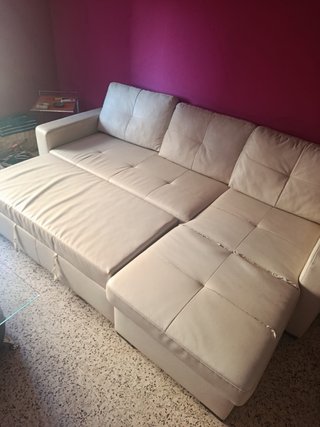 Sofá Chaise Longue Beige