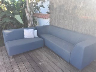 Sofá de Exterior Azul