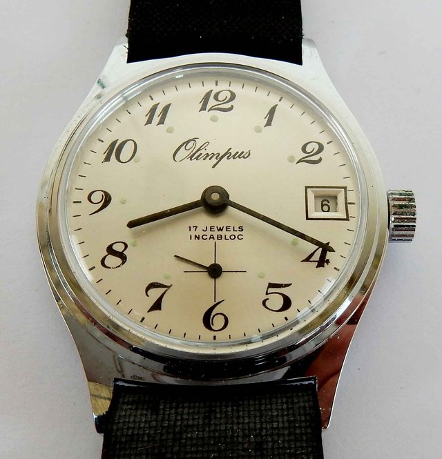 1514-Reloj OLIMPUS - unisex - vintage - cuerda-NOS