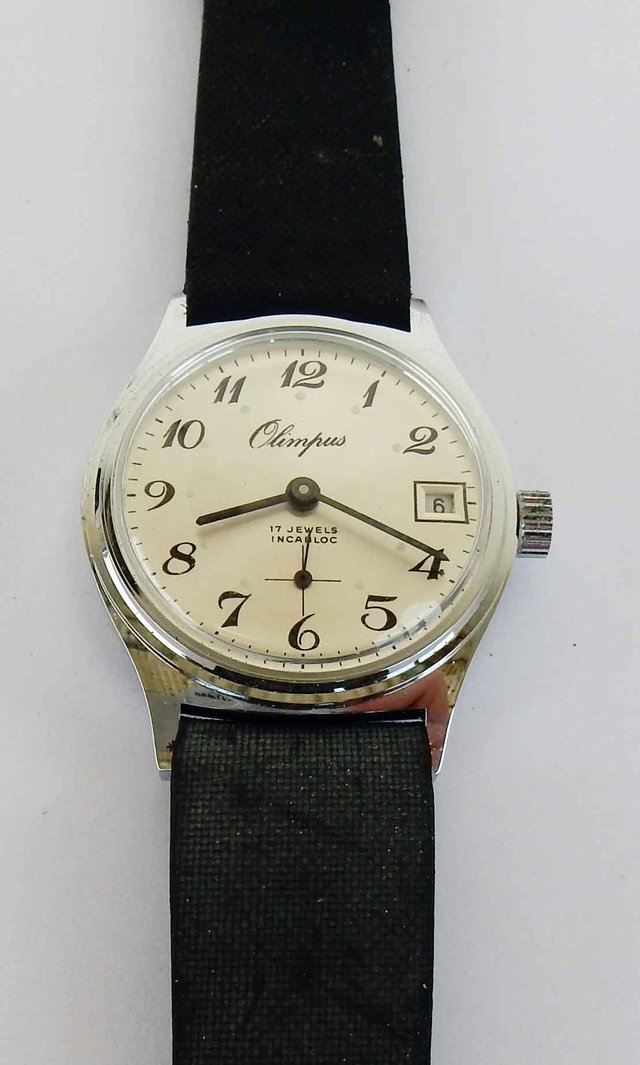 1514-Reloj OLIMPUS - unisex - vintage - cuerda-NOS