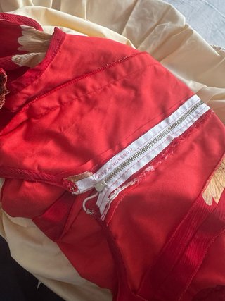 Traje Flamenca Rojo Flores