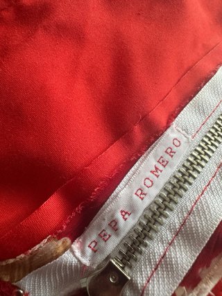Traje Flamenca Rojo Flores