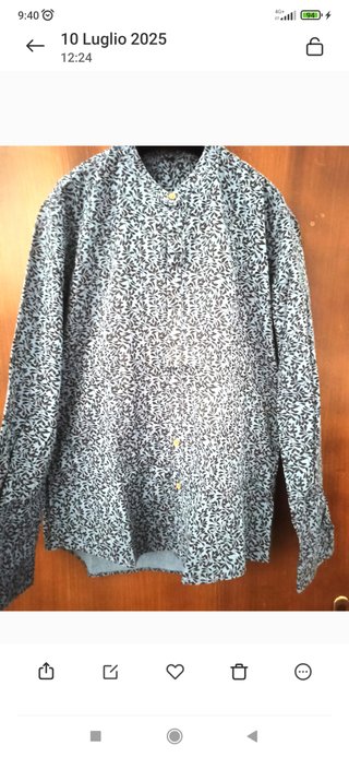 Camicia uomo manica lunga fantasia