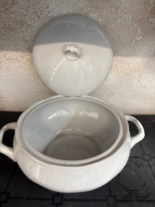 Sopera de Cerámica Blanca
