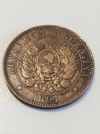 Moneda Argentina 2 Centavos 1891