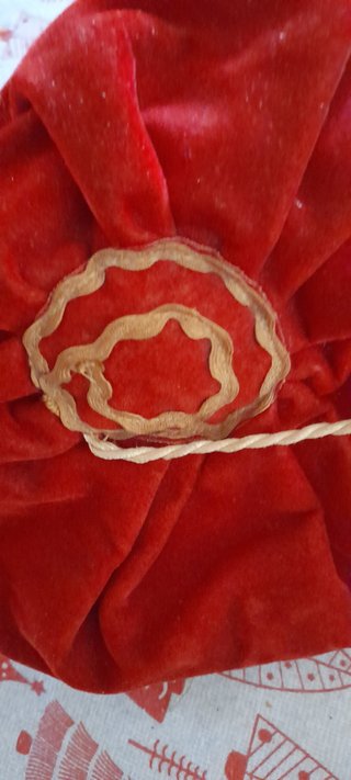 Fez Greco/Turco Tradizionale Rosso e Oro