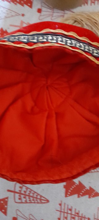 Fez Greco/Turco Tradizionale Rosso e Oro