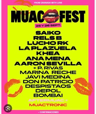Cartel original MUAC FEST sabado 26