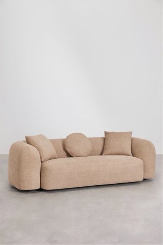 Sofá de tela beige