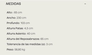 Sofá de tela beige