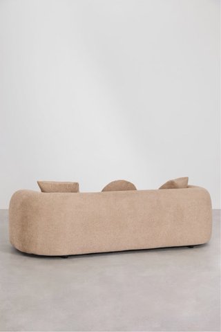 Sofá de tela beige
