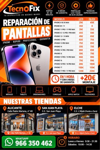REPARACION CAMBIO DE PANTALLA PARA IPHONE