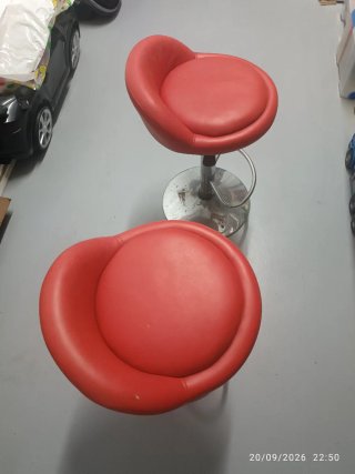 Taburetes de cocina rojos (2 unidades)