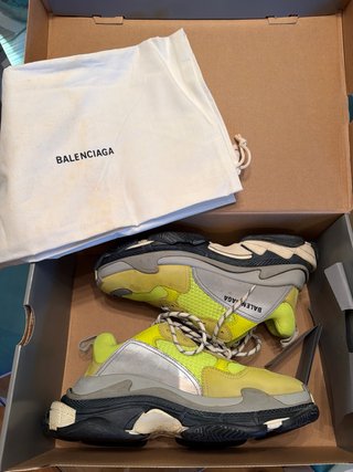 Zapatillas Balenciaga Triple S Amarillo Flúor 42