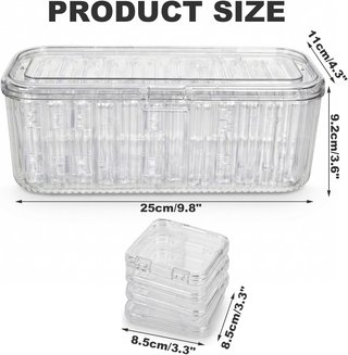 Organizador Joyero Transparente 12 Cajas