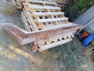 Baquetón de madera para chimenea