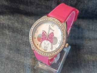 Orologio rosa Disney Minnie con strass