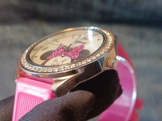 Orologio rosa Disney Minnie con strass