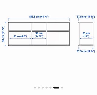 Mueble TV Ikea Skruvby Azul y Madera