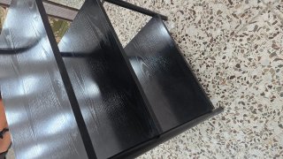 Carrito Auxiliar Negro de Tres Niveles