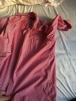 Camisa Tommy Hilfiger Rayas Rojas Talla M