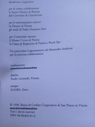 Libro Il convento di giaccherino pistoia