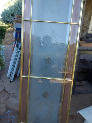 Cristal decorativo puerta 44.5x142 cm