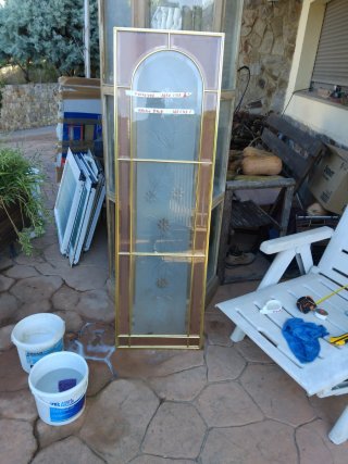 Cristal decorativo puerta 44.5x142 cm