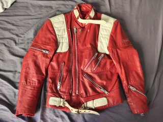 Chaqueta Cuero Hein Gericke Roja y Blanca