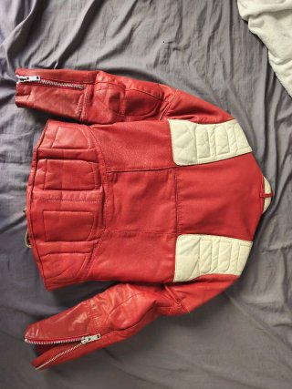 Chaqueta Cuero Hein Gericke Roja y Blanca