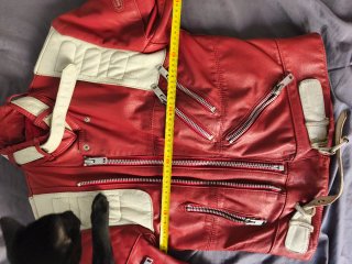 Chaqueta Cuero Hein Gericke Roja y Blanca