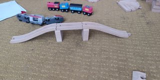 Tren de madera y accesorios