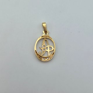 Colgante de Oro 18K, Letra A, 1,06gr, 2cm