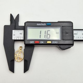 Colgante de Oro 18K, Letra A, 1,06gr, 2cm
