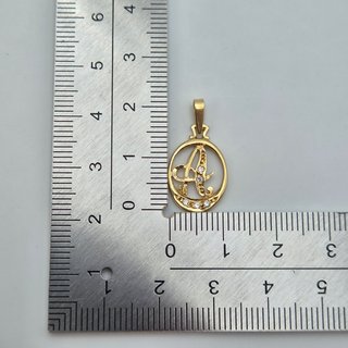 Colgante de Oro 18K, Letra A, 1,06gr, 2cm