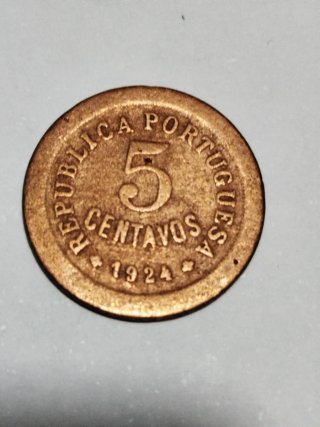 Moneda 5 Centavos Portugal 1924