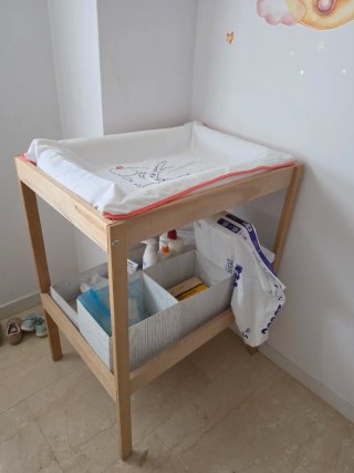 Cambiador madera bebé