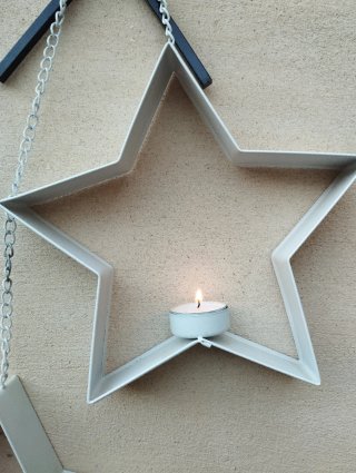 2 ESTRELLAS COLGANTES DECORATIVAS