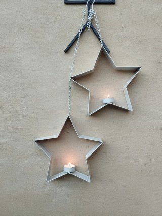 2 ESTRELLAS COLGANTES DECORATIVAS
