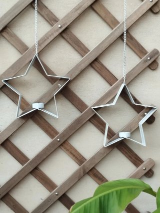 2 ESTRELLAS COLGANTES DECORATIVAS