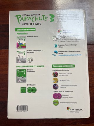 Parachute 3, methode de français Livre de l'élève