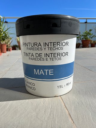 Pintura Blanca Interior Mate 15L