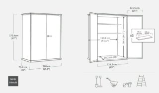 Cobertizo de Exterior Keter Gris