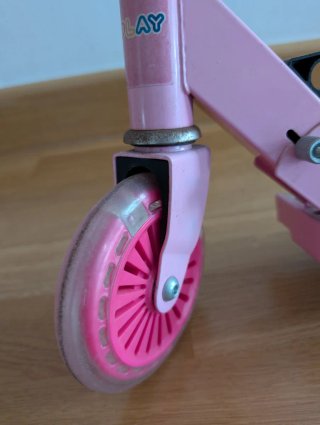 Patinete infantil rosa plegable