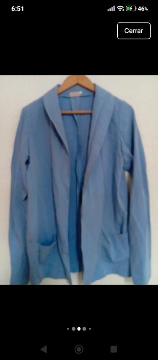 Chaqueta americana fluida azul