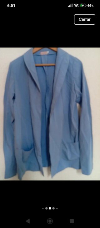 Chaqueta americana fluida azul