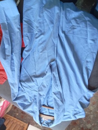 Chaqueta americana fluida azul