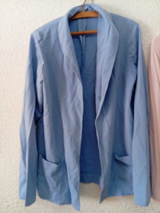 Chaqueta americana fluida azul