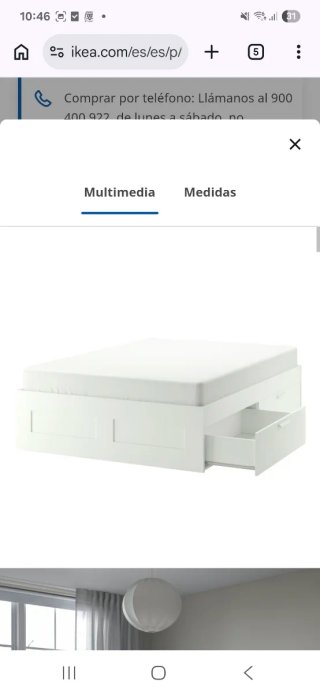 Cama con almacenaje IKEA Brimnes